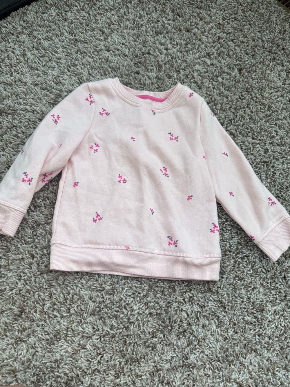 Cat & Jack Light Pink Floral Crewneck Sweatshirt
